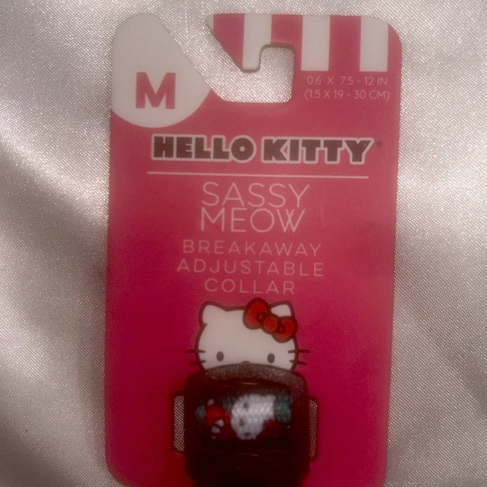 Sassy Meow Hello Kitty Colorful Squares Cat Collar (M)